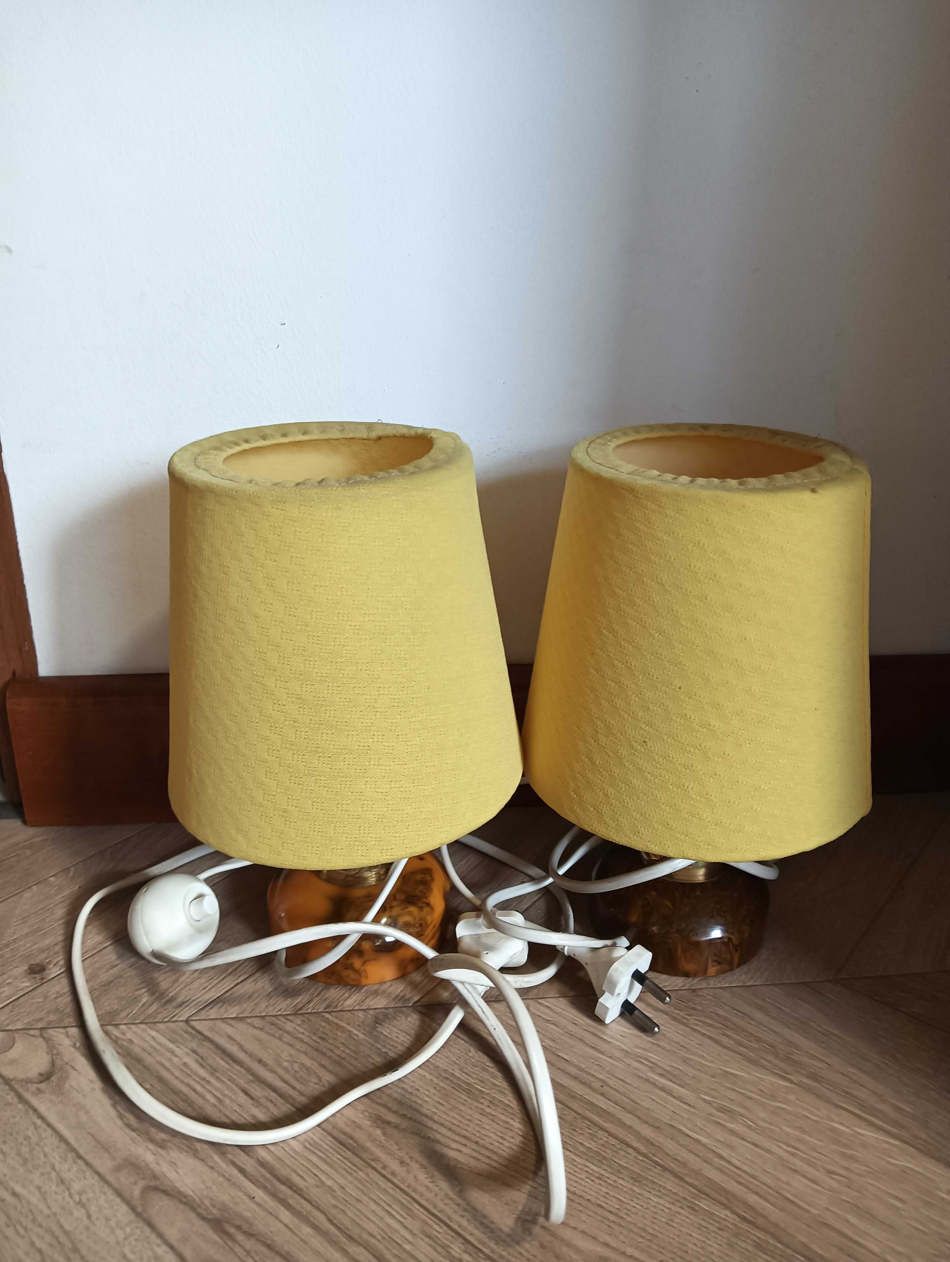 Lampka z abażurem nocna zestaw 2szt