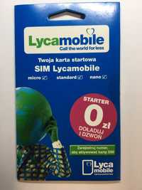Starter LycaMobile 0 Karta SIM Card PrePaid 0 PLN