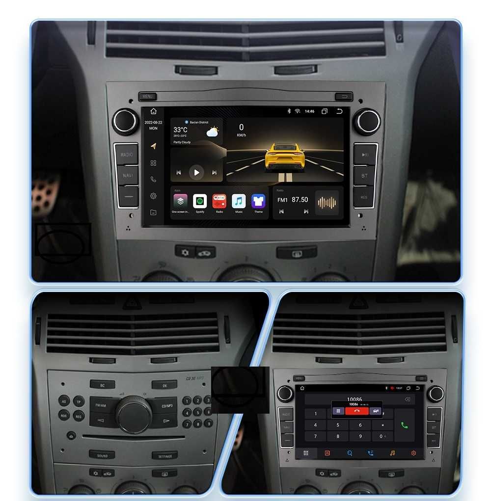 Radio FM Android CarPlay GPS USB Opel Astra Vectra Corsa Zafira Tigra