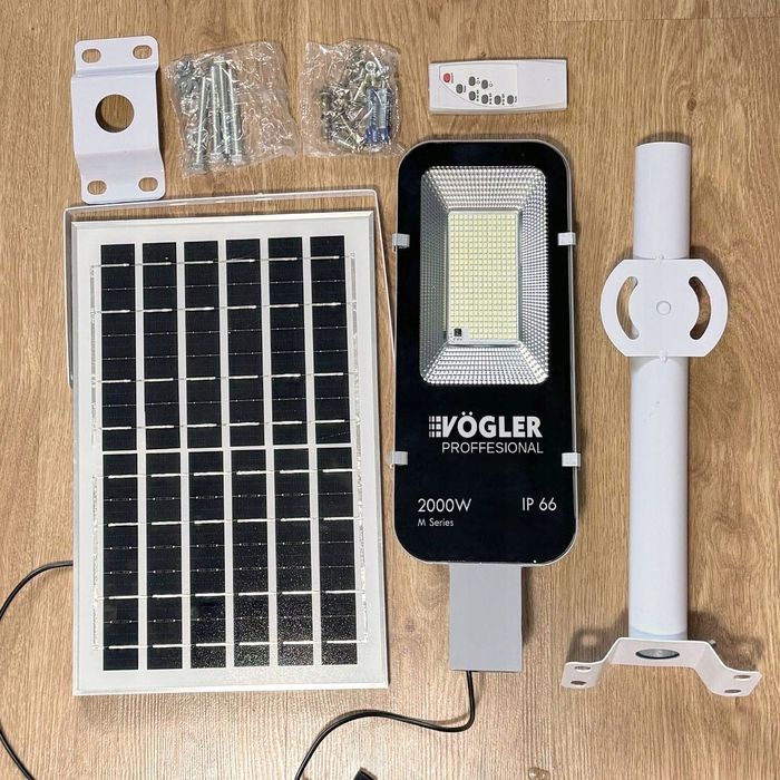 LAMPA SOLARNA 2000W z Czujnikiem Ruchu i Zmierzchu M-SERIES VOGLER