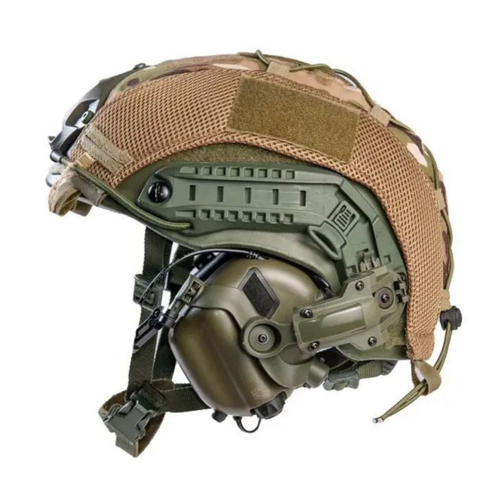 Комплект - Балістичний шолом Fast NTSIIIA олива + Навушники EARMOR M31