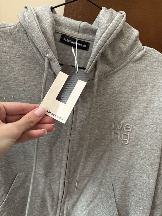 Bluza kaptur wang szara S