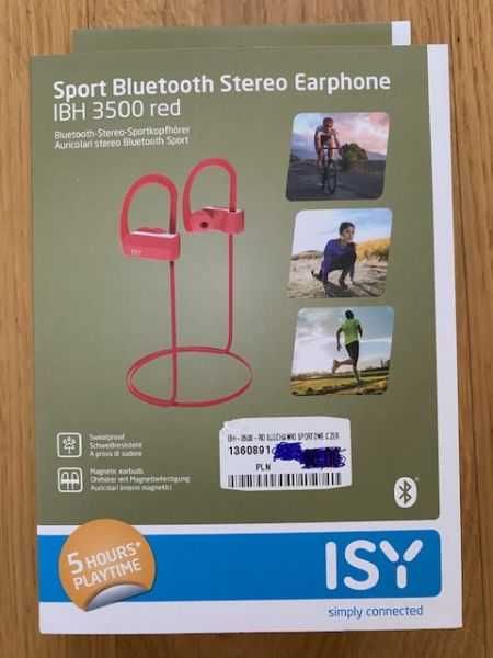 Słuchawki Bluetooth Stereo Earphone IBH 3500 red