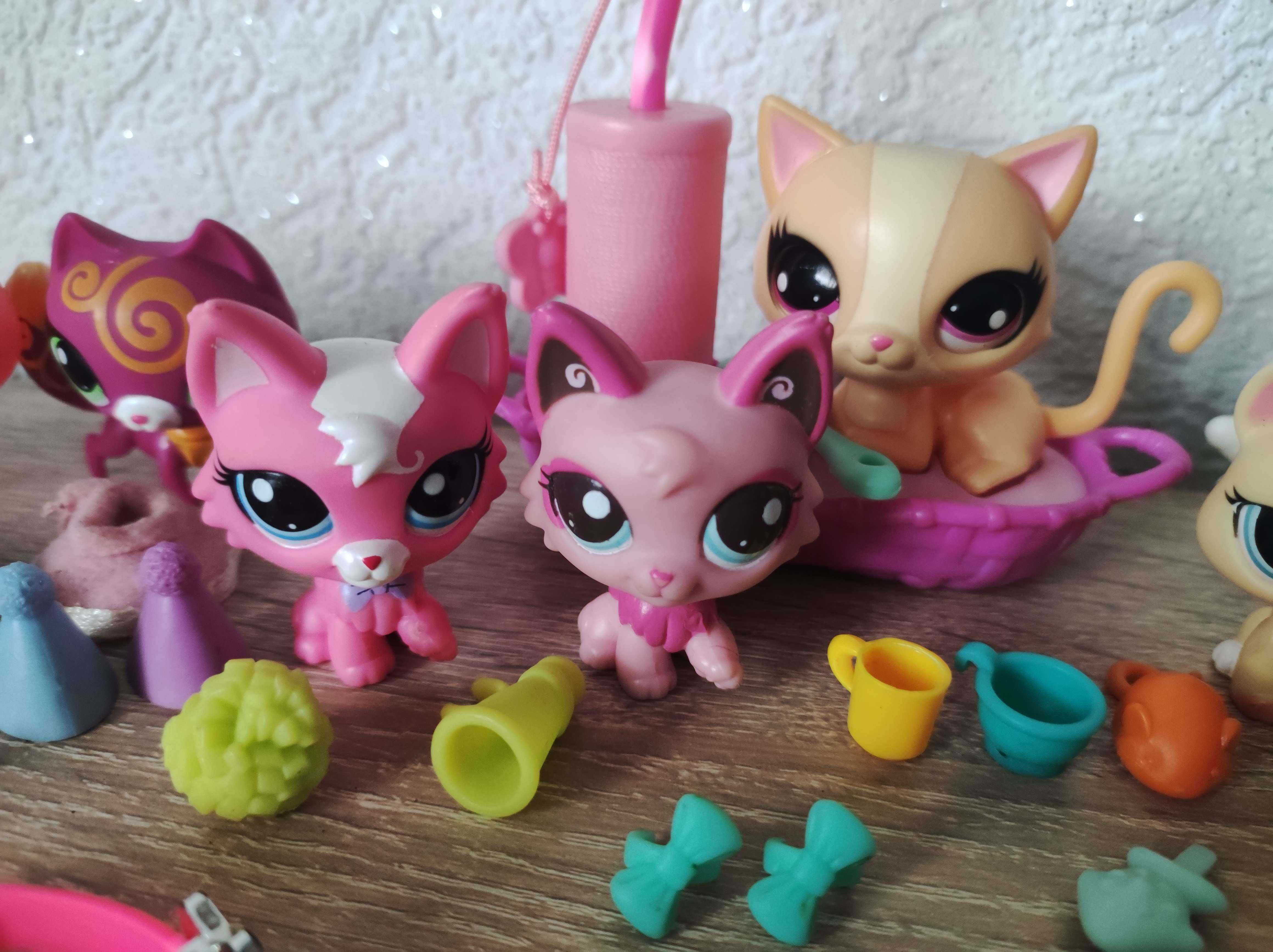 LPS Littlest Pet Shop i Hello Kitty - koty + akcesoria, bransoletka