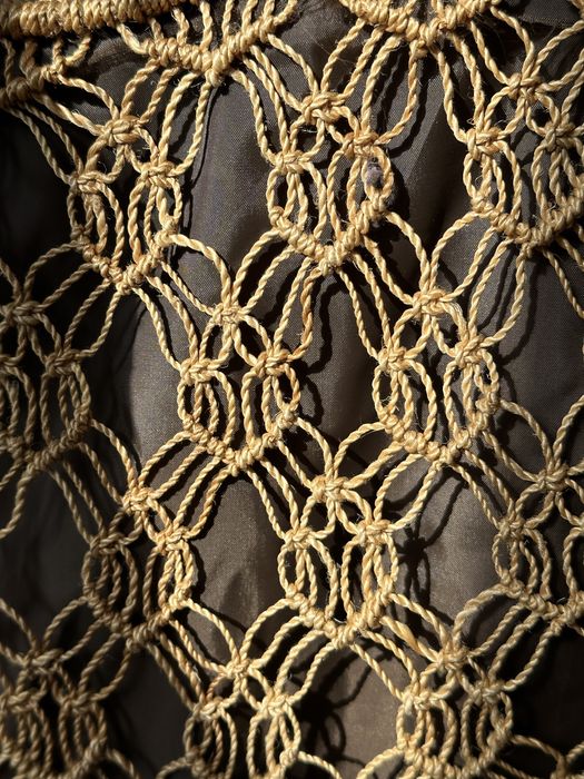 Сумка плетена з деревʼяними ручками