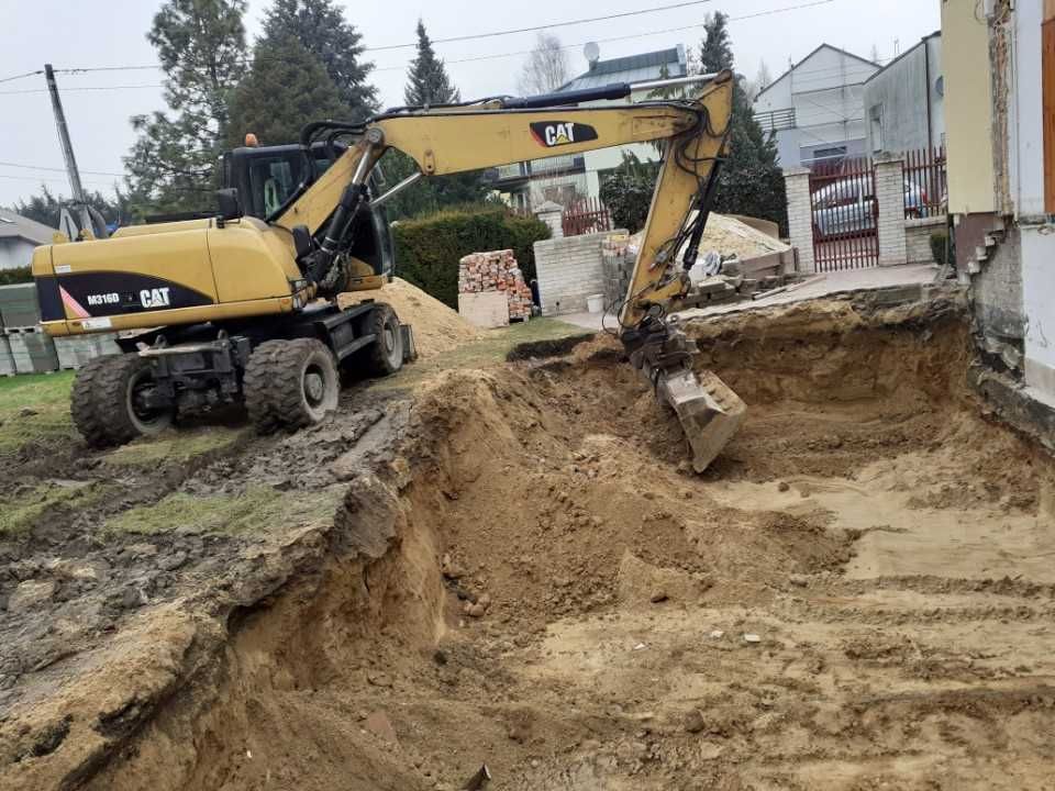 Koparka - rozbiórki, wyburzenia, prace ziemne i wykopy