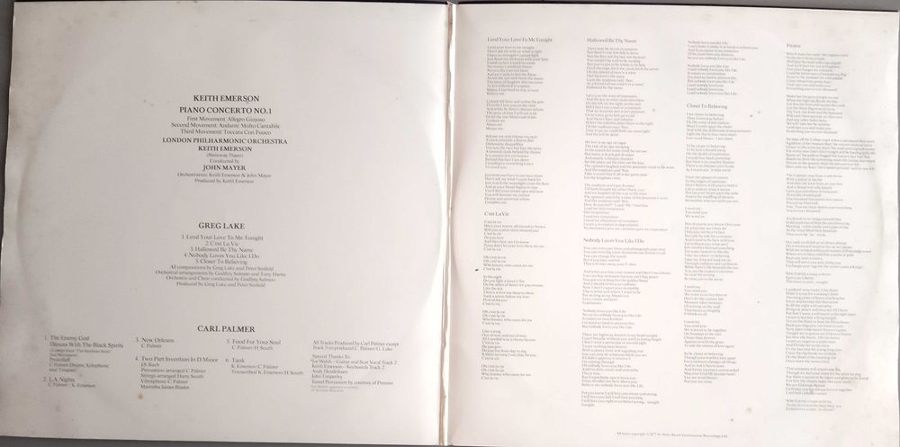 Emerson, Lake & Palmer - - - - - Works-Volume 1 - - - - - 2 X LP