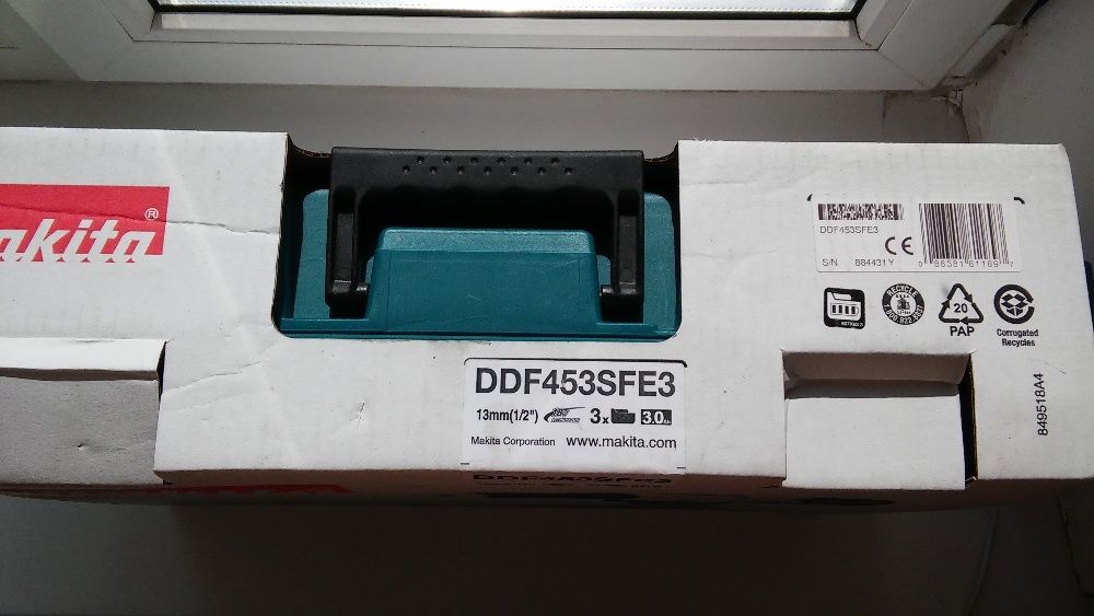 Акумуляторна дрель-шуруповерт Makita DDF 453 SFE3 в комплекті