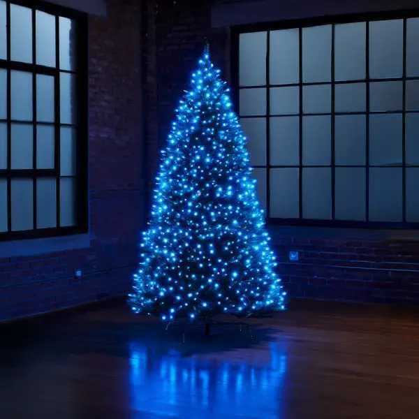 Гірлянда-нитка Роса Хвойна лапа 3000 LED 100 метрів біла нитка, синій