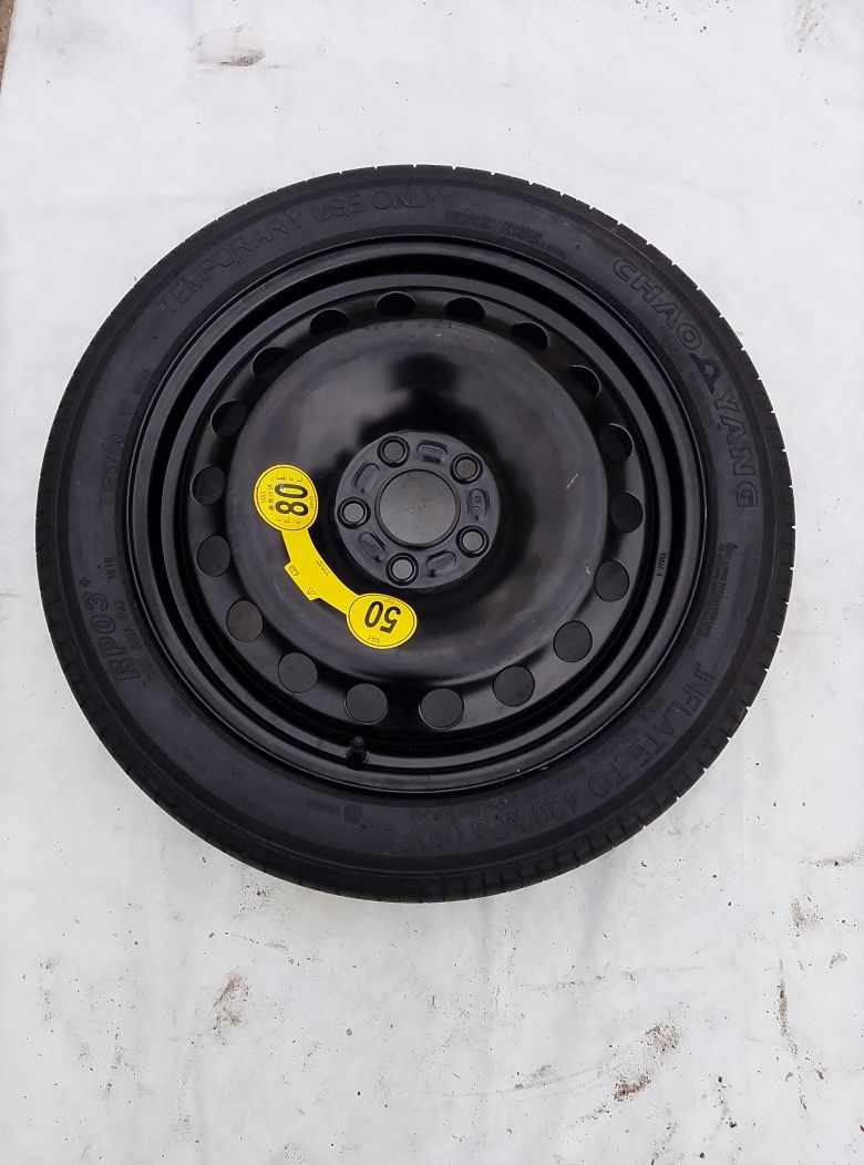 Volvo XC60  koło zapasowe dojazdowe NOWE OEM R17 komplet lewarek itp