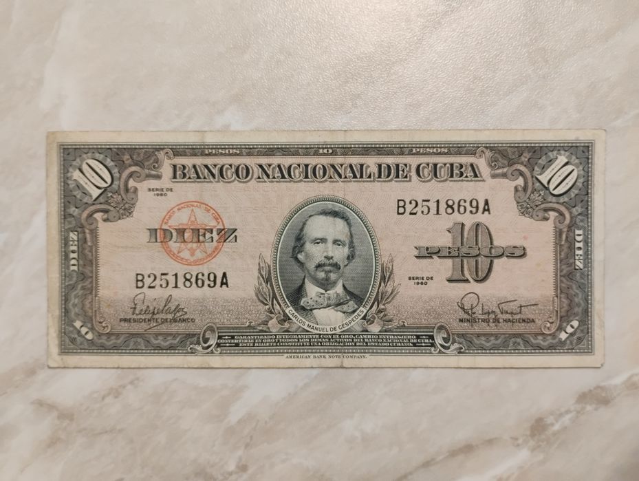 Banknot Kuba - 10 pesos z 1960 r.