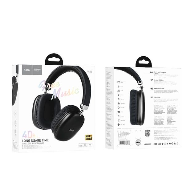 Bluetooth Навушники Hoco W35 з Мікрофоном 40-Годин / SD-Card