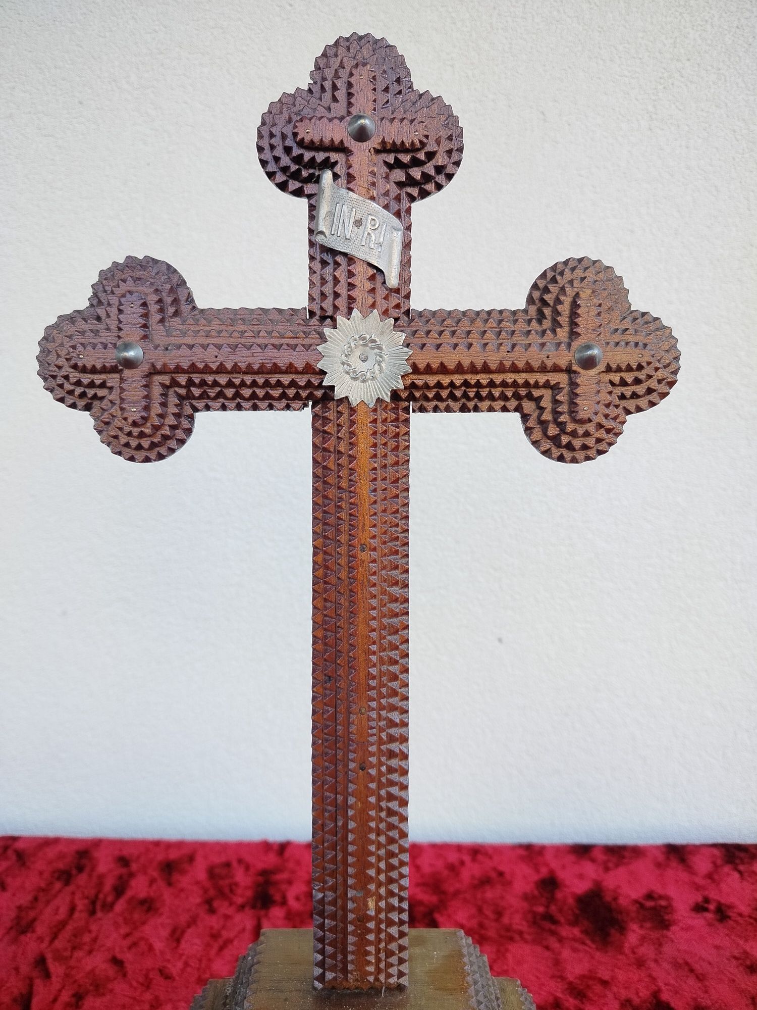 Stara pasyjka krzyz tramp art