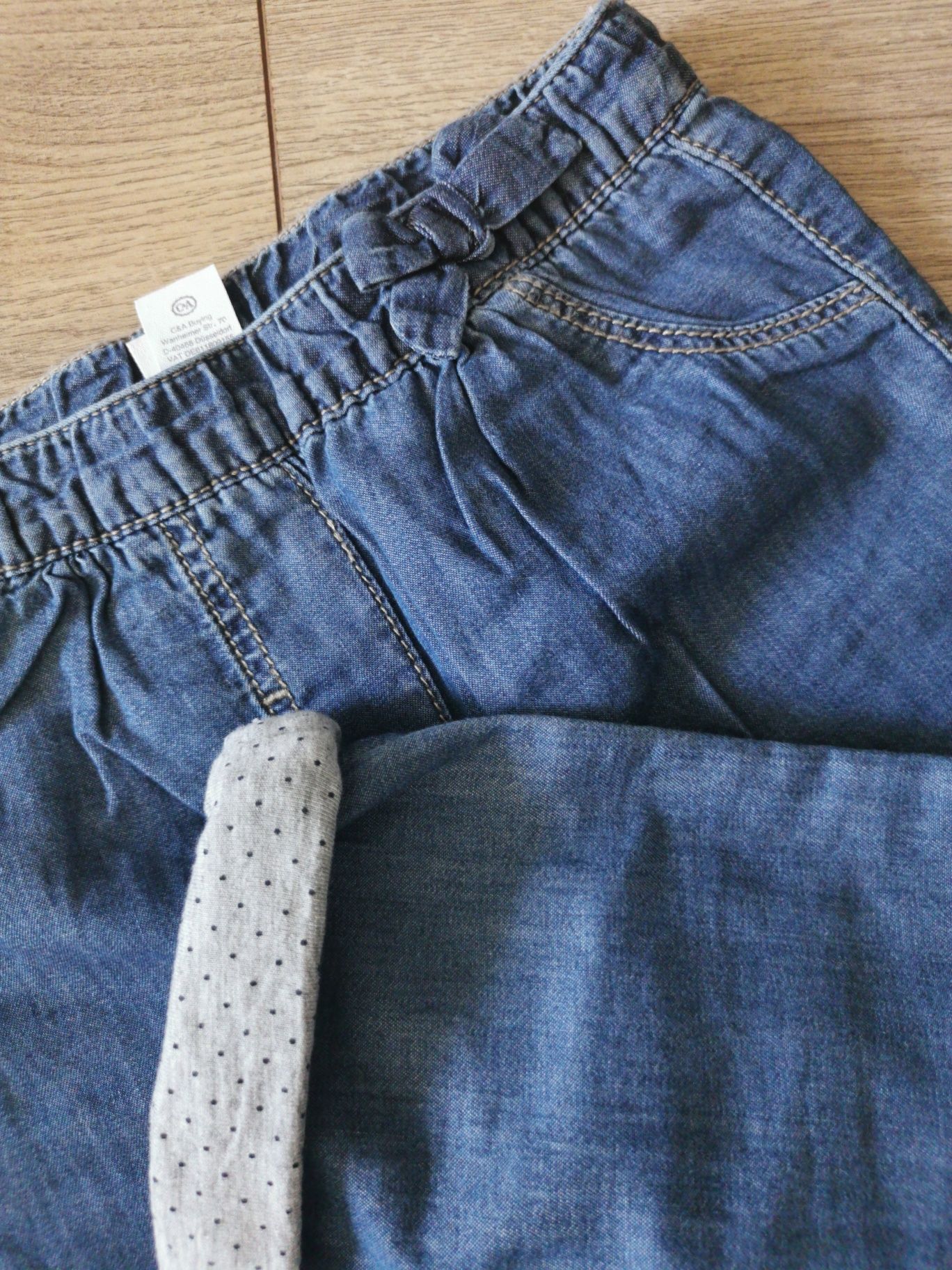 C&A spodnie jeans na podszewce, rozm. 80-92 cm