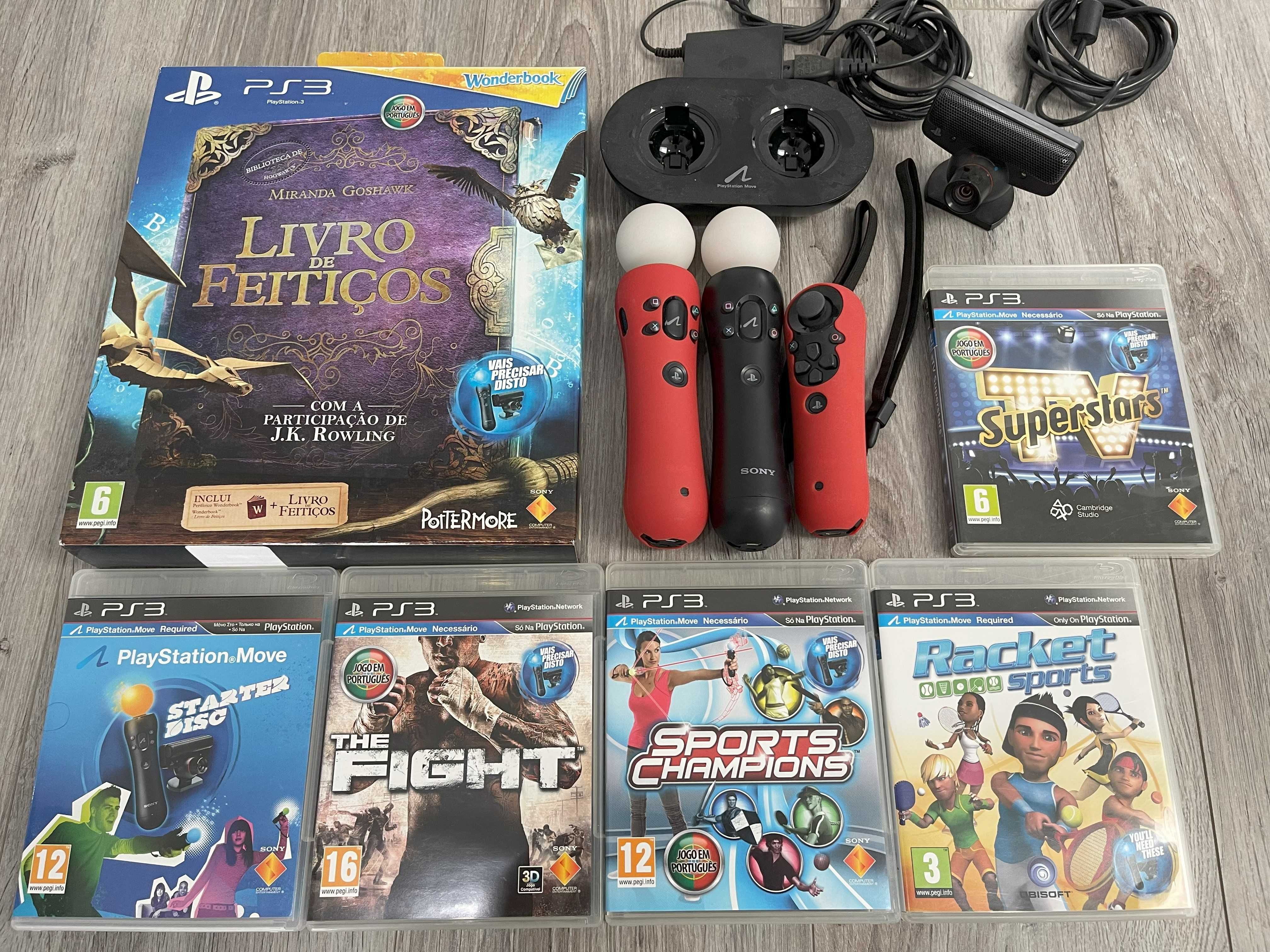 Vendo Playstation Move com vários acessórios e jogos