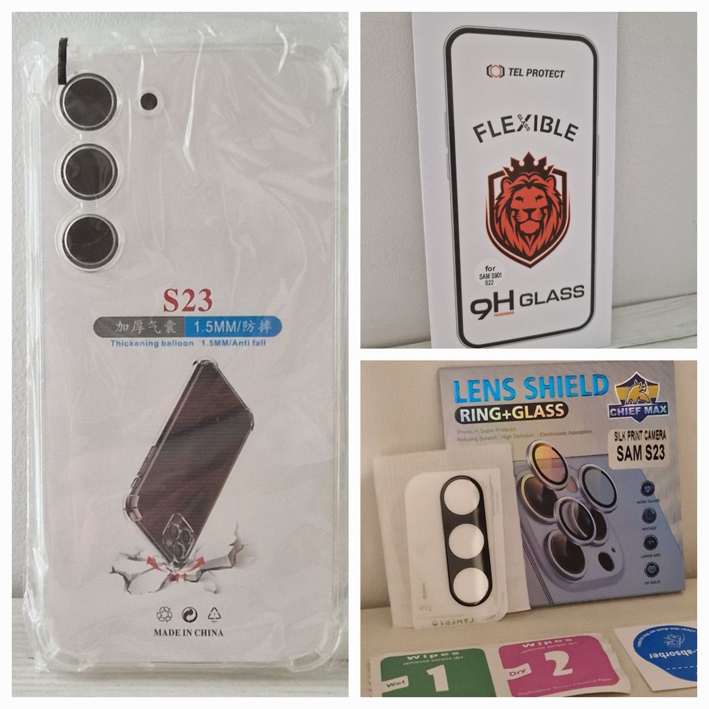 Zestaw do Samsung Galaxy S23 Case ANTI SHOCK + szkla