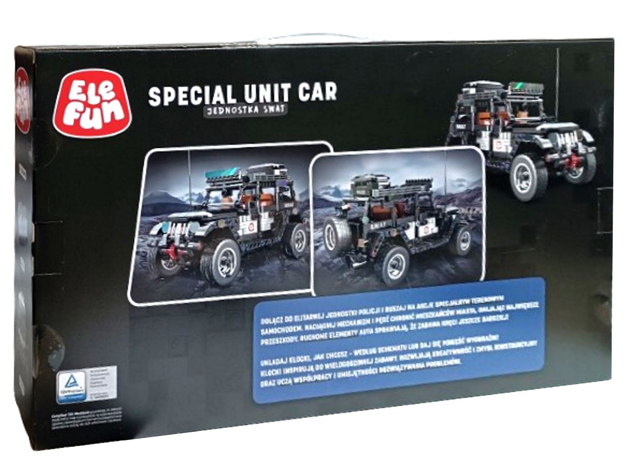 Klocki Elefun Special Unit Car - Jednostka SWAT