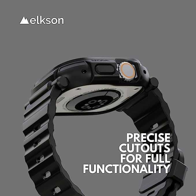 Чехол со стеклом Elkson и ремешок для Apple Watch Ultra / Ultra 2