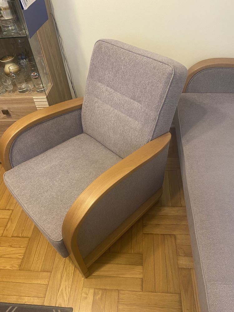 Zestaw Rozkładana sofa/wersalka + fotel -  Unimebel