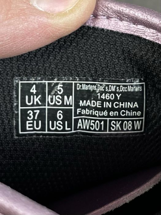 Dr. Martens ботинки кроссовки 37 размер женские кожаные розовые