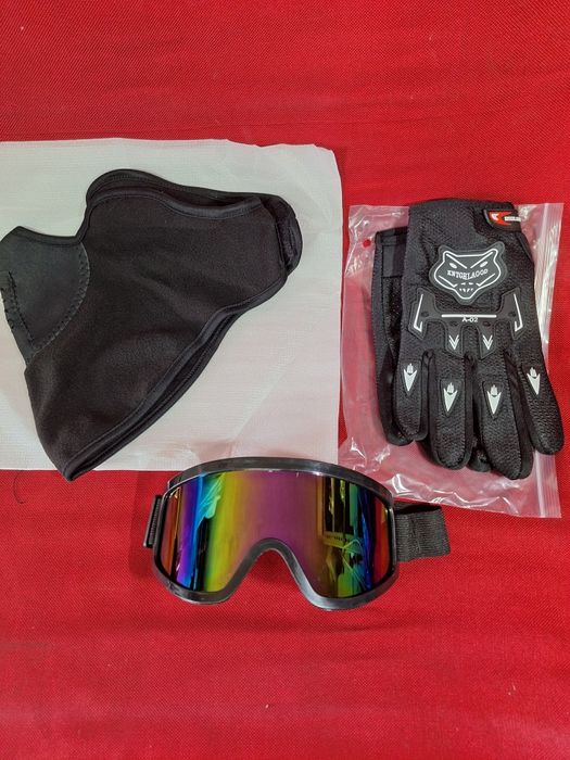 Kit óculos/luvas/balaclava