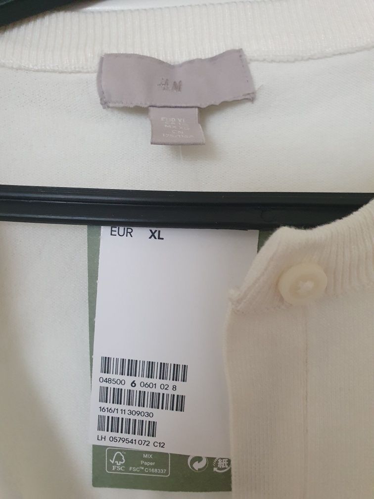 Nowy biały sweterek H&M rozmiar  XL