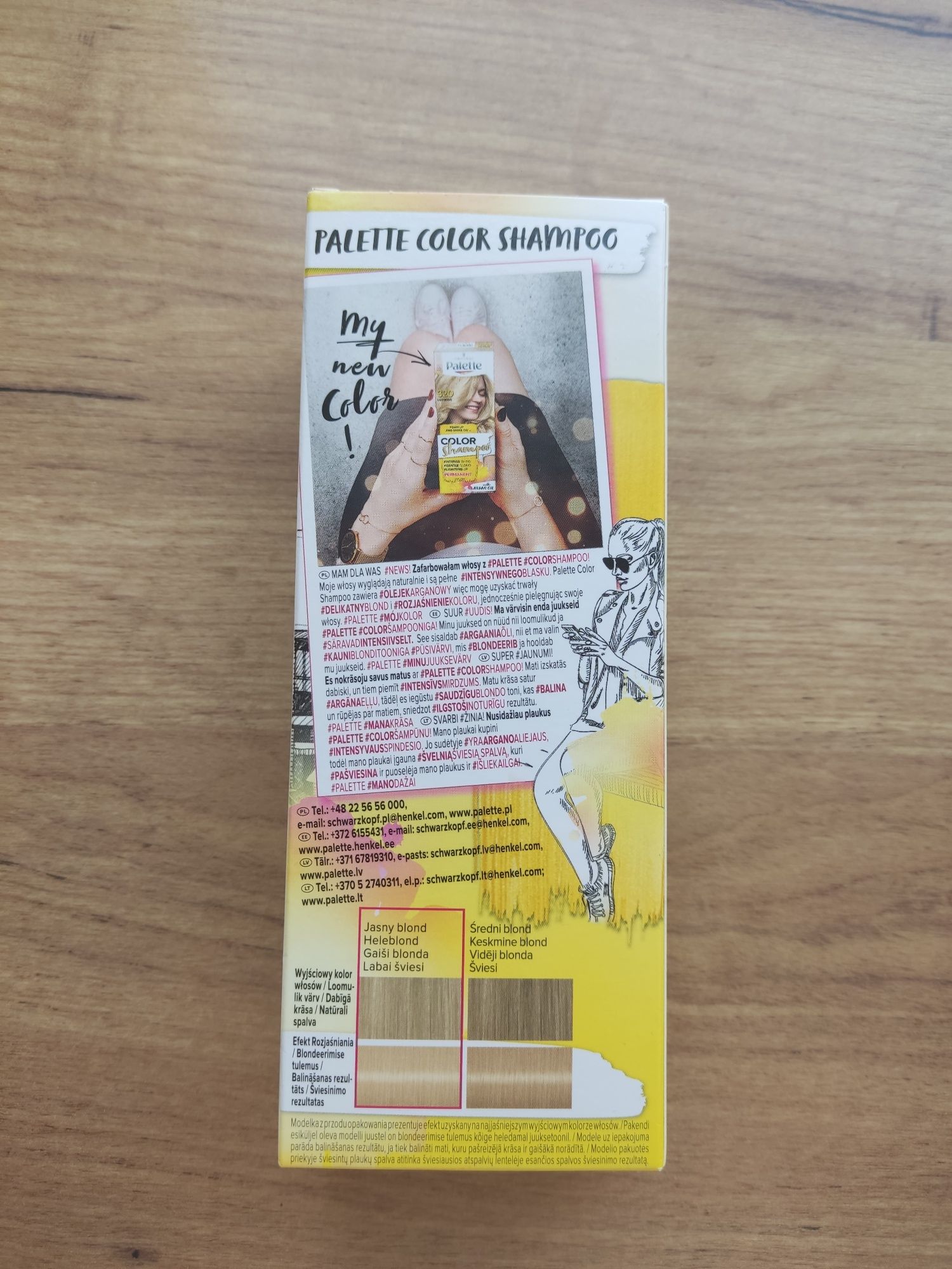 Color shampoo Palette,blond,rozjasniacz.