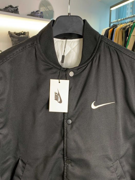 Куртка Stussy x Nike Reversible Varsity Jacket Medium Black/Sail