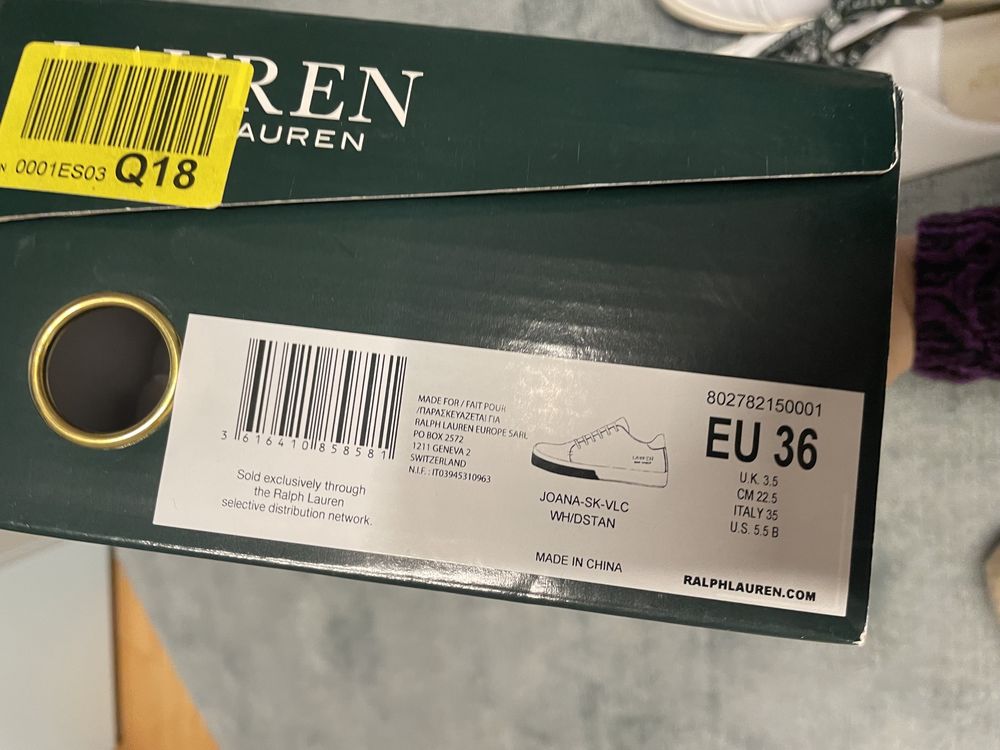 Buty sneakersy białe ralph lauren 36 modne