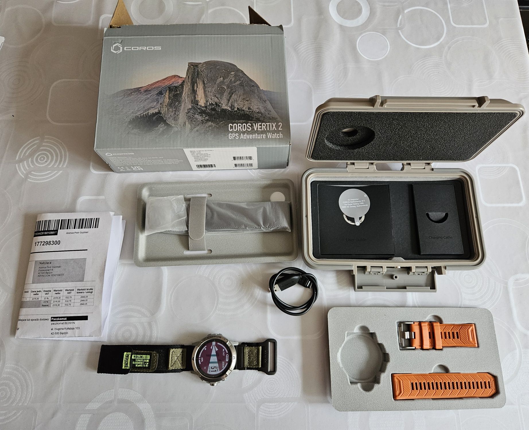 Smartwatch COROS Vertix 2 - stan idealny, GW 1,5 roku