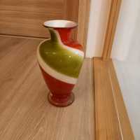 Piękny wazon z kolorowego szkła unikat Krosno