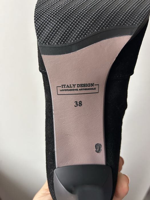 Жіночі сапожки ботфорти на шпильці Italy Design