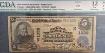 5 Dollar 1902 Obsolete Currency National PROVIDENCE. GDA 12