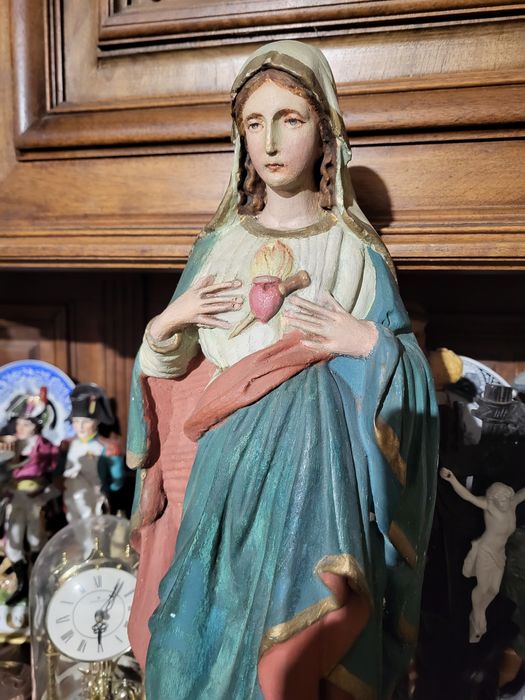 Stara figura Maryja Bolesna Matka Boża Serce Przebite