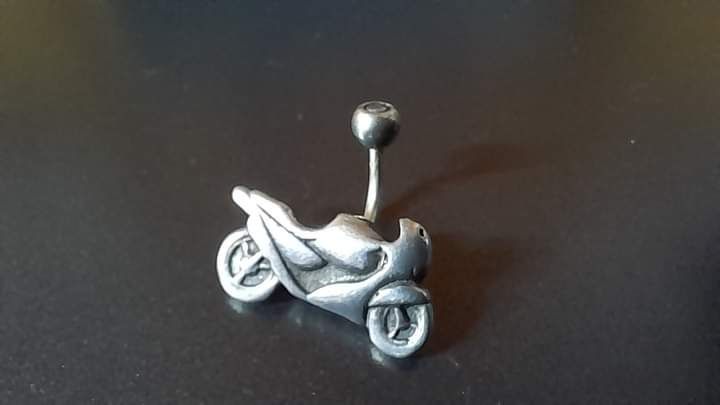 Женский байкерский комплект серебро серьги и пирсинг