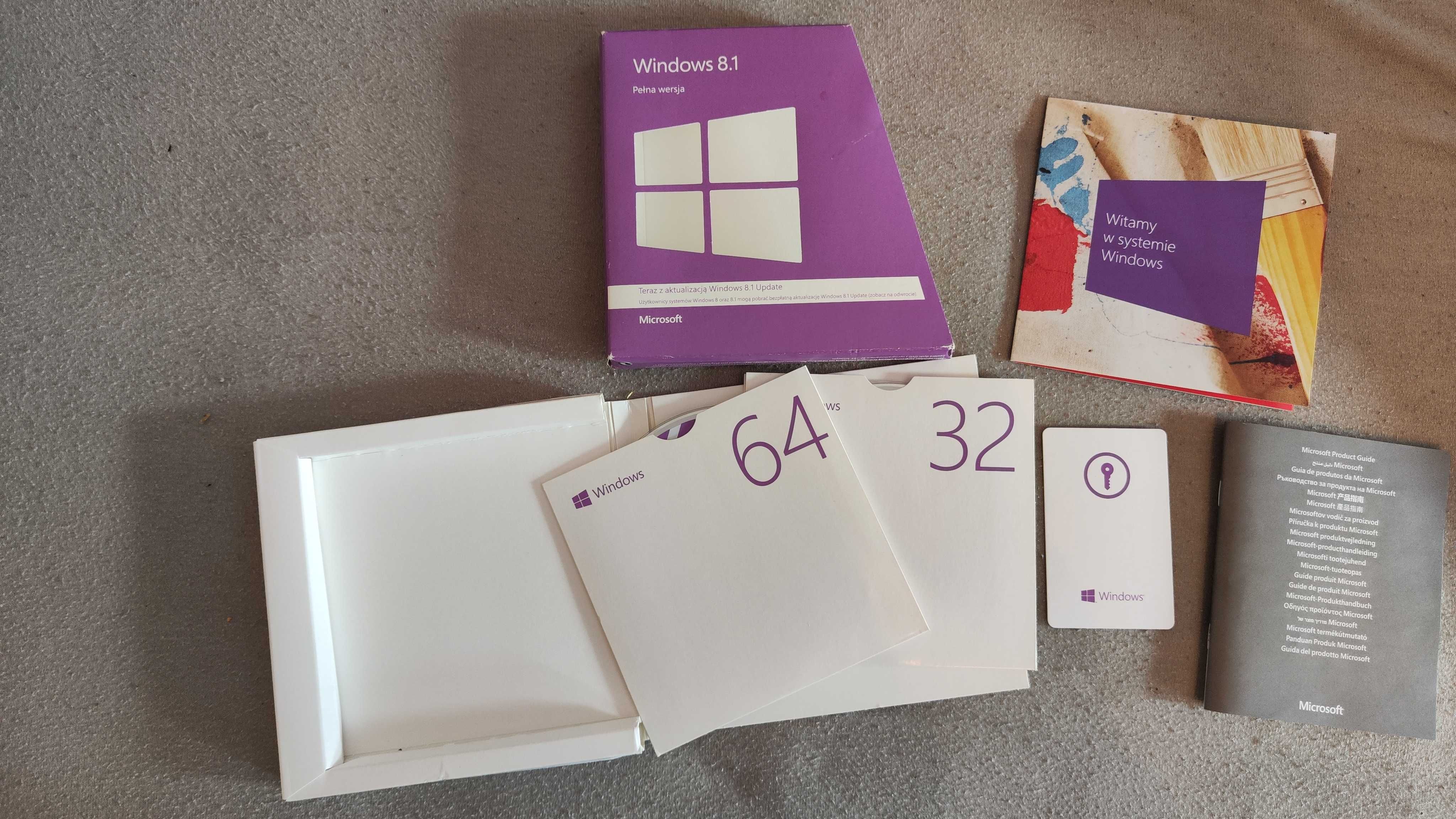 System operacyjny Microsoft Windows 8/8.1 BOX 32/64bit PL