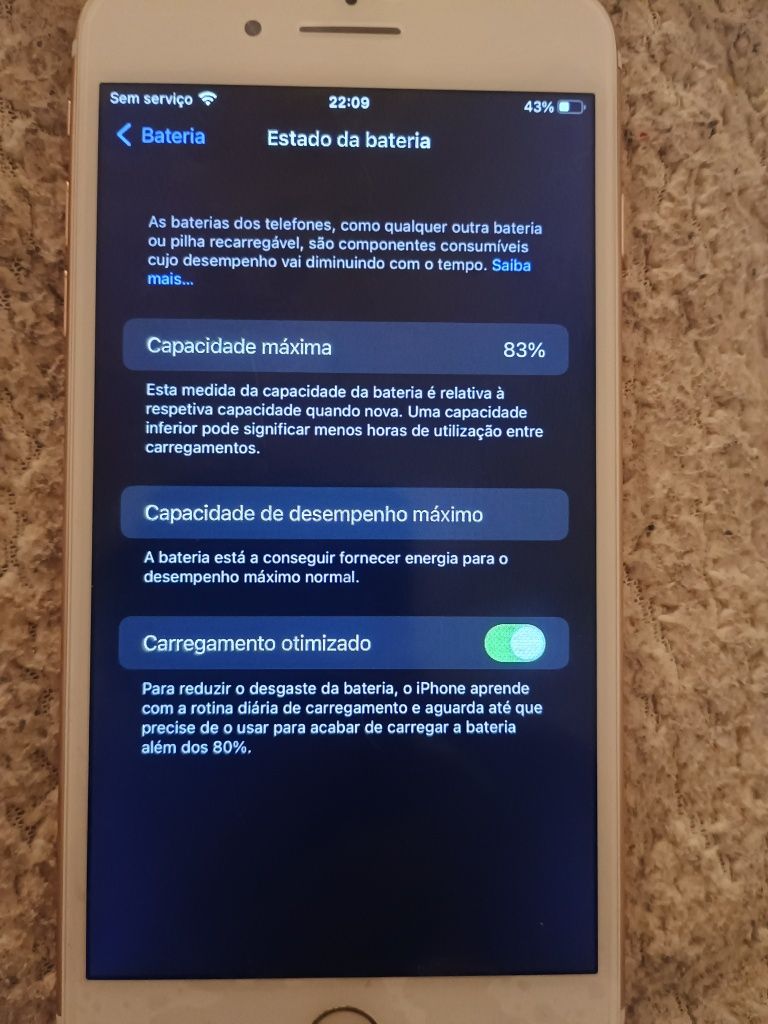 iPhone 7 plus original com bateria 83%