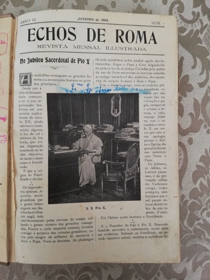 Revistas Religiosas - Coletânea de 1908 a 1910 - Echos de Roma Vol.III