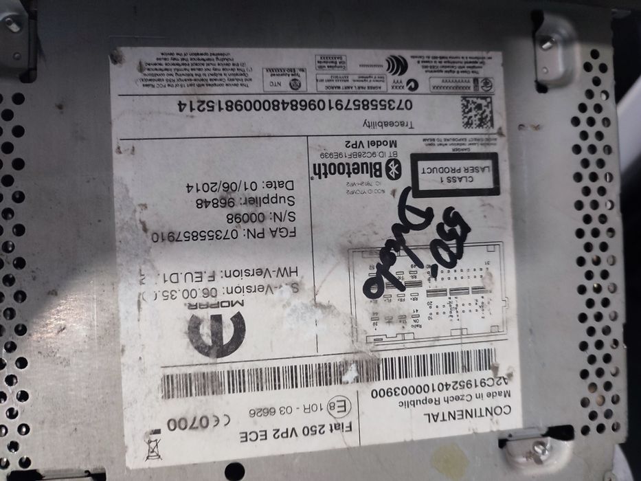 Radio CD fiat Ducato 073.558.57910