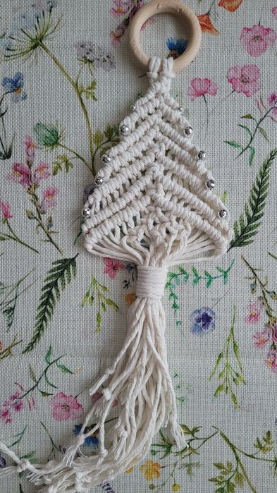 Choinka makrama ozdoba świąteczna Boże Narodzenie