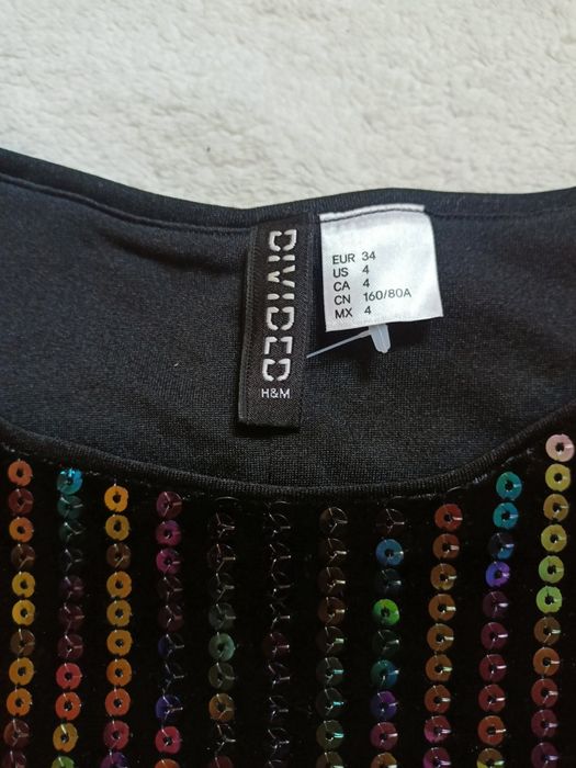 Cekinowa sukienka H&M Xs