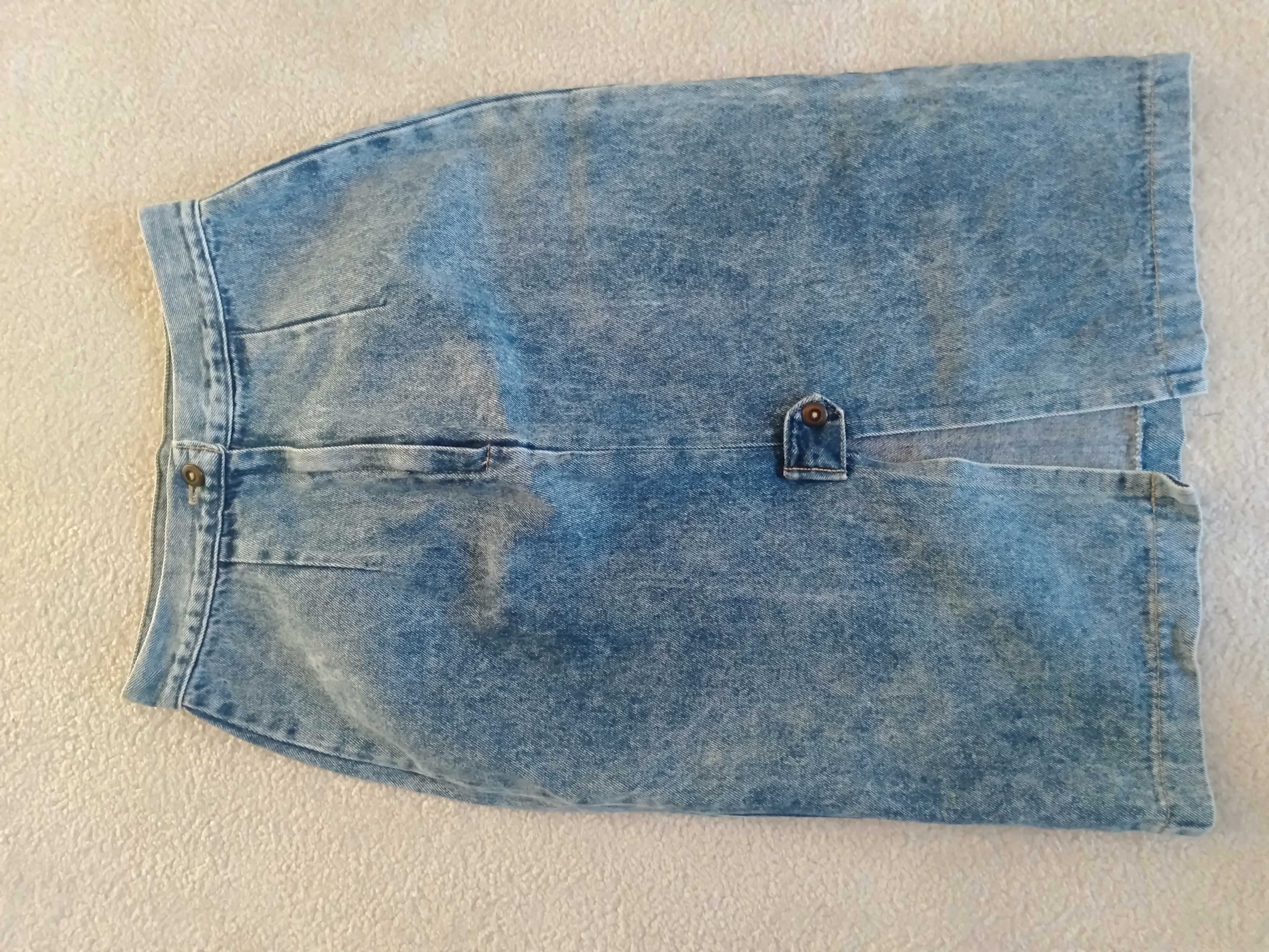 Spódnica ołówkowa, jeansowa, midium