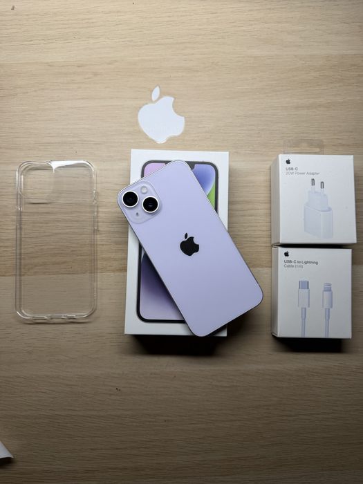 iPhone 14 128gb fioletowy bateria 100% komplet