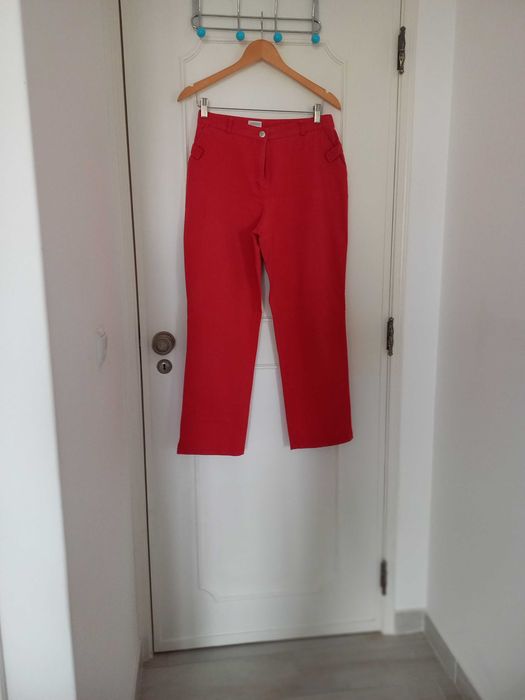 Calças Senhora Vermelho Canda Algodao 42 C