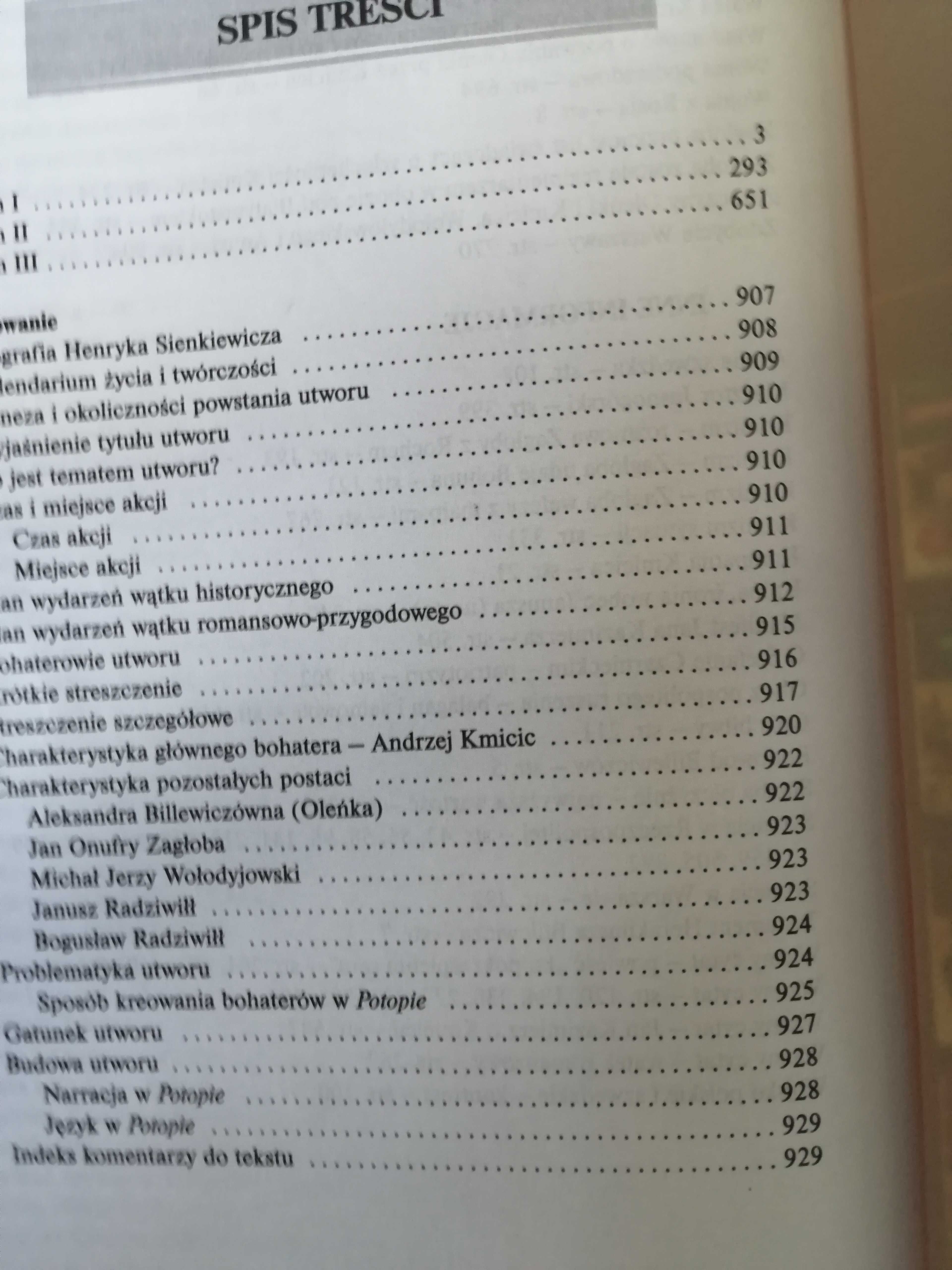 Potop (lektura z opracowaniem)