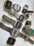 Zestaw LCD vintage watch eurochron ruhla juta somma