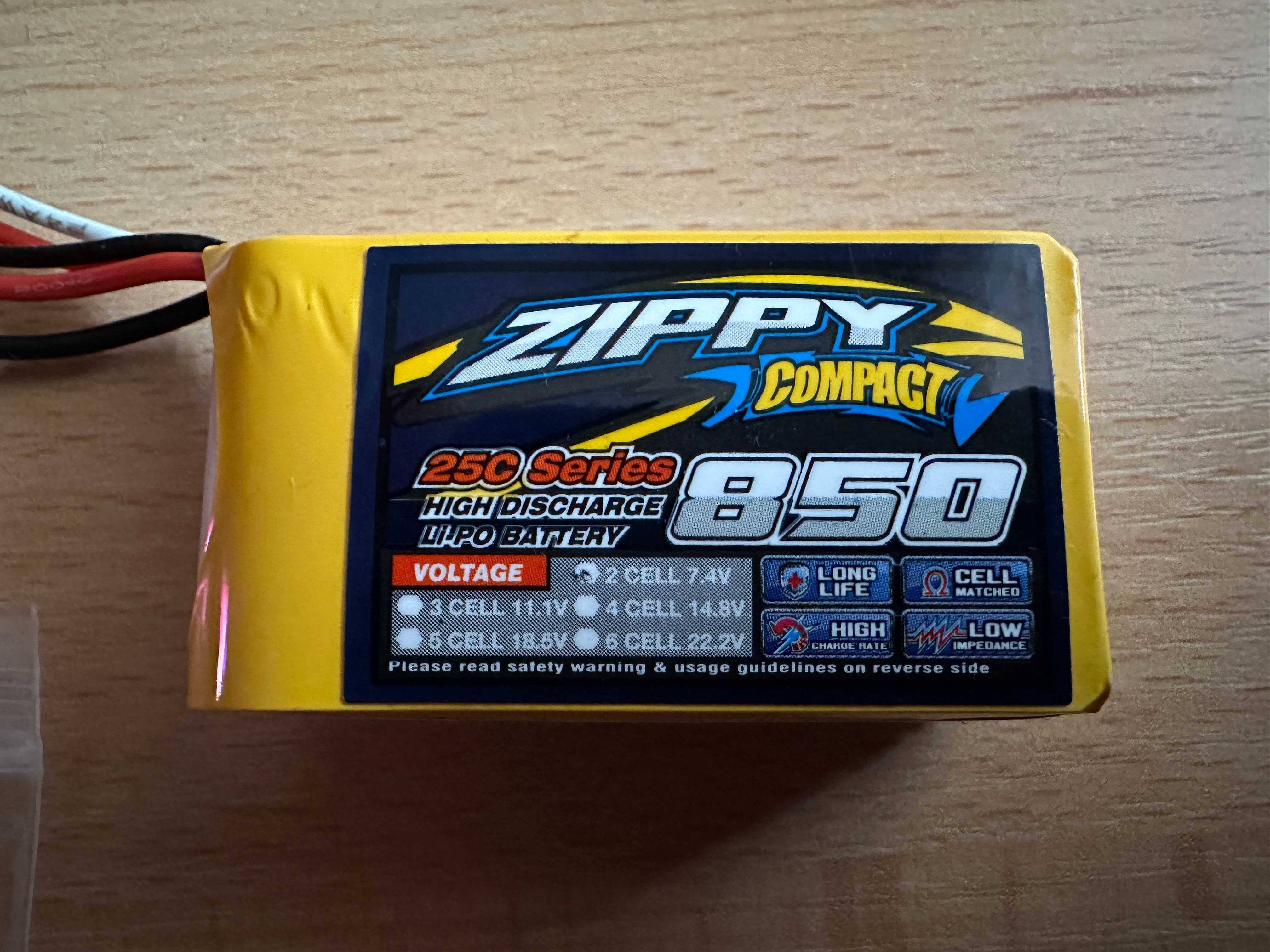 Bateria / Akumulator - LiPO ZIPPY COMPACT 25C/35C 850mAh 7,4V - Nowa