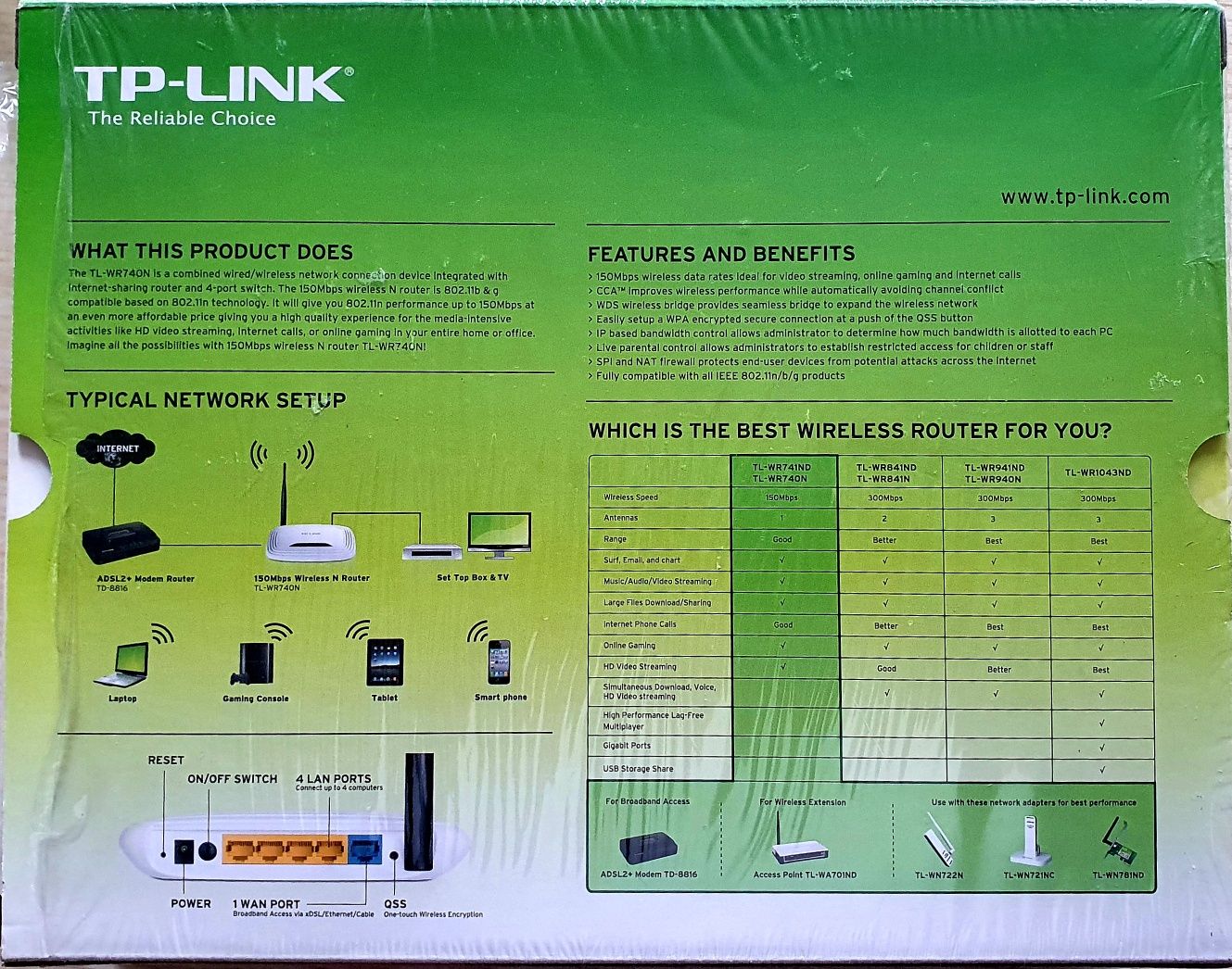 router TP-LINK nowy TL-W740N