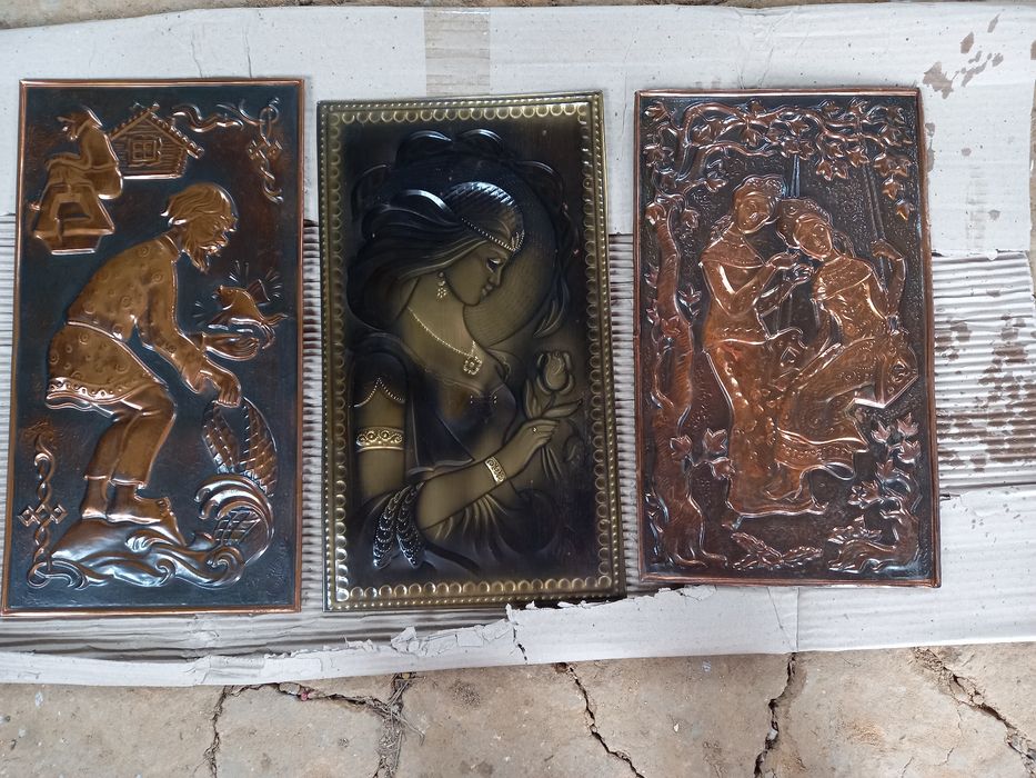 Медная чеканки картина ссср