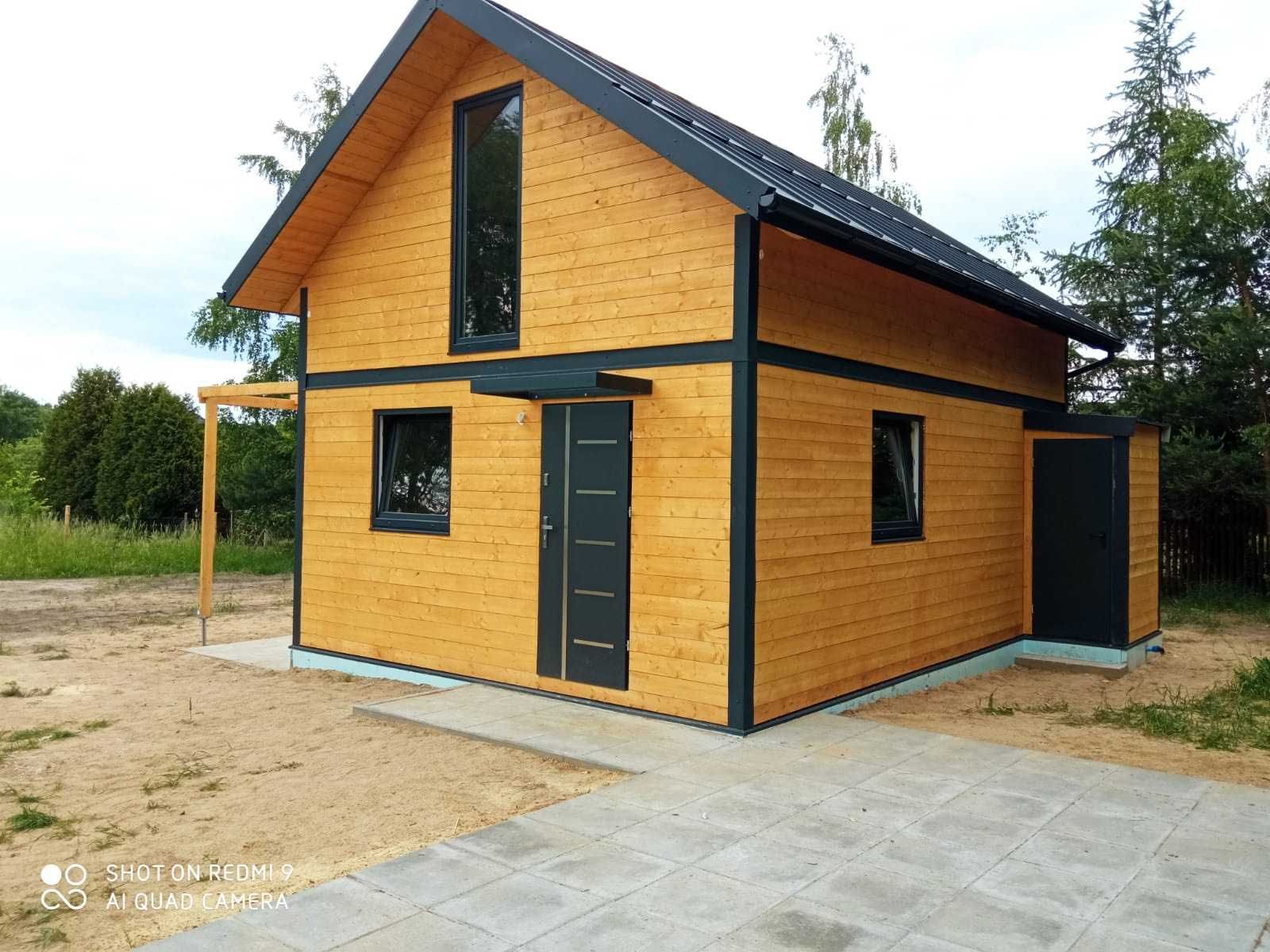 Dom szkieletowy, drewniany,  całoroczny, 70m2 z montażem w 8 godzin